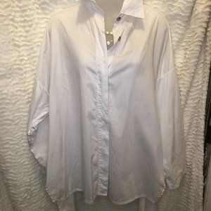 Planet Collared Blouse, White, Align, One Size